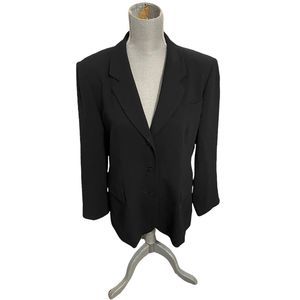 Holt Renfrew Black Long Sleeve Collared Formal Blazer Women’s Size 12